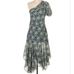 ASTR the Label Santorini Dress in blue green floral print, Size S